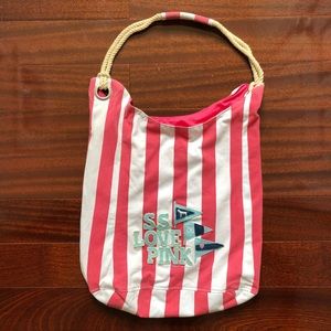PINK Victoria’s Secret pink and white striped tote